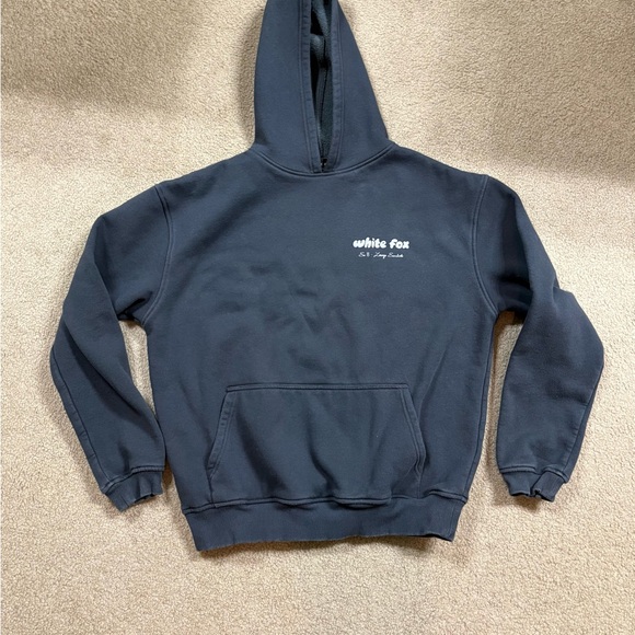 White Fox Boutique Tops - White Fox Black Lounge Essentials Era 8 Hoodie Size S/M